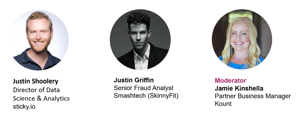 Picture of speakers from ecommerce fraud webinar