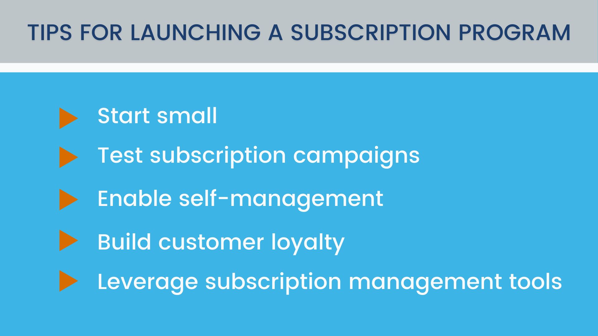 Tips for launching a subscription program