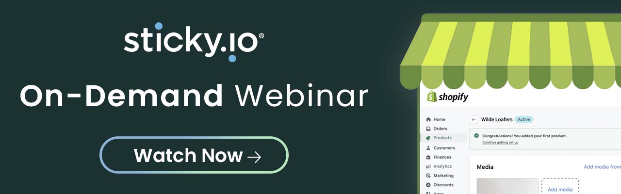 sticky.io on-demand webinar selling subscriptions on Shopify